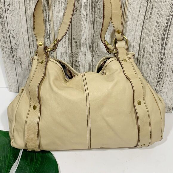 Hobo International Leather Crème Beige Boho Shoulder Purse Women’s - Picture 11 of 16